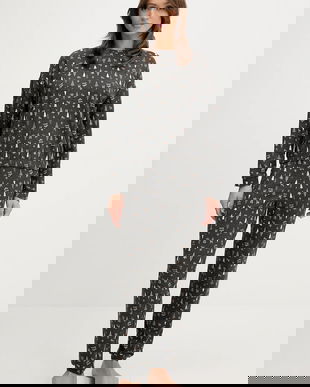 United Colors of Benetton pijama culoarea gri, 32QH3P04E