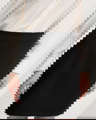 Weekend Max Mara fustă cu lână ARCADIA culoarea negru, mini, drept, 2615101041600