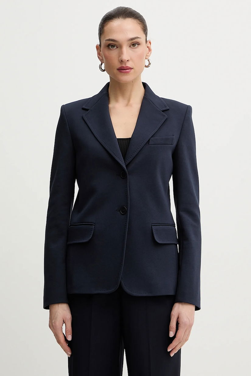 Weekend Max Mara sacou GINNASTA culoarea bleumarin, un singur rând de nasturi, uni, 2615911011600