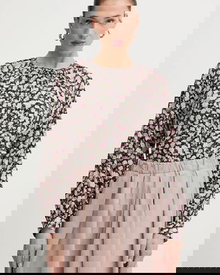 Weekend Max Mara cămașă de mătase CINEMA culoarea negru, cu un decolteu legat, relaxed, 2615111111600