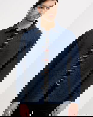 Barbour cămașă din bumbac Cole culoarea bleumarin, regular, MOS0411