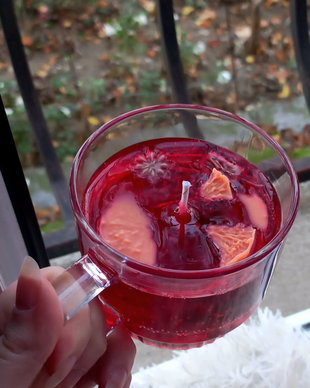 Lumânare gel "Vin fiert"