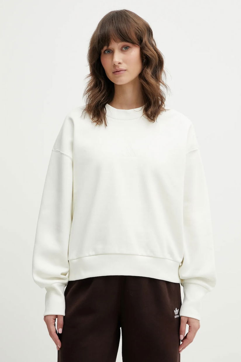 adidas bluză All Szn culoarea bej, uni, KA2457