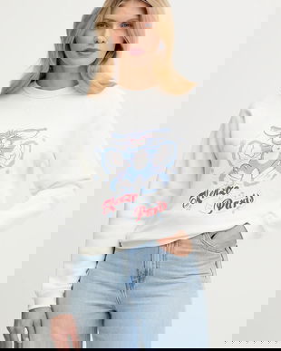 Kenzo hanorac de bumbac culoarea alb, cu imprimeu, FG52SW2034MJ