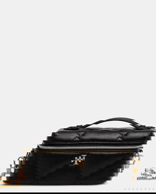 Tory Burch poșetă de piele Kira Diamond Quilt culoarea negru, 178159-001