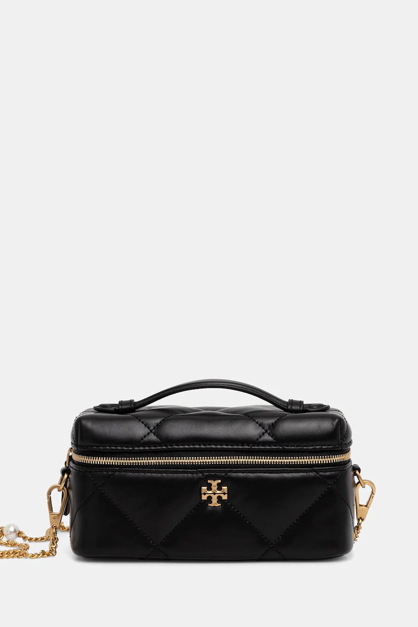 Tory Burch poșetă de piele Kira Diamond Quilt culoarea negru, 178159-001