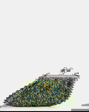 Weekend Max Mara geantă de mână cu lână ACCENNI culoarea verde, 2615511154600