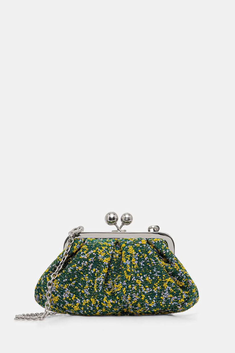 Weekend Max Mara geantă de mână cu lână ACCENNI culoarea verde, 2615511154600