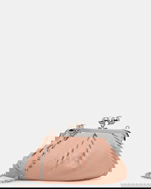 Weekend Max Mara poșetă de piele PRATI culoarea roz, 2615511164600