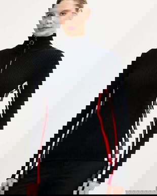 Fusalp pulover Deltano culoarea bleumarin, cu turtleneck, I1112