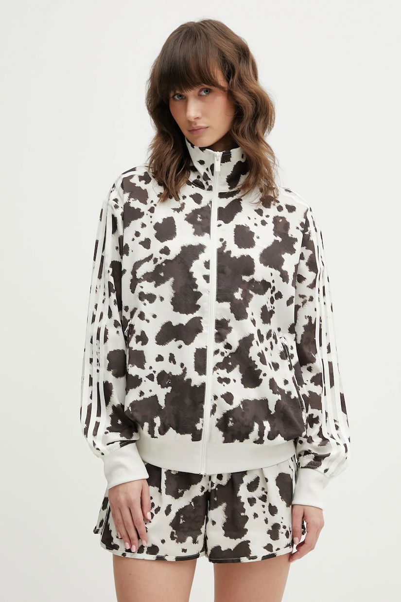 adidas Originals bluză culoarea maro, cu imprimeu, KA2683