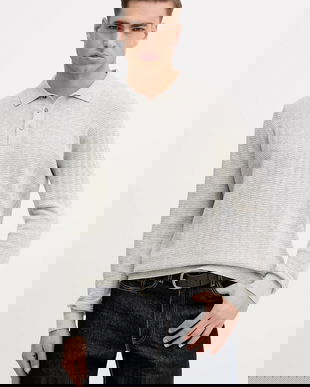 Barbour pulover din amestec de lână Smeaton culoarea gri, light, MKN1704