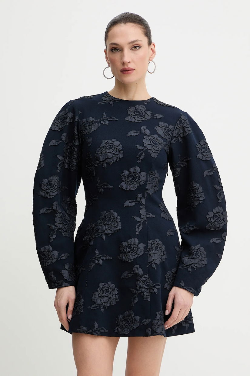 Rotate rochie culoarea bleumarin, mini, evazați, 1154962318