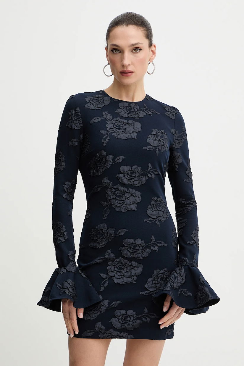 Rotate rochie culoarea bleumarin, mini, drept, 1151182318