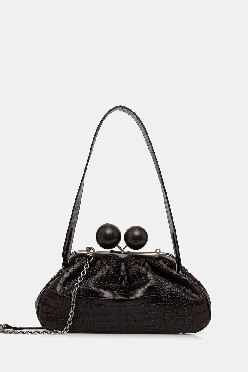 Weekend Max Mara poșetă de piele ALISSO culoarea maro, 2615511194600