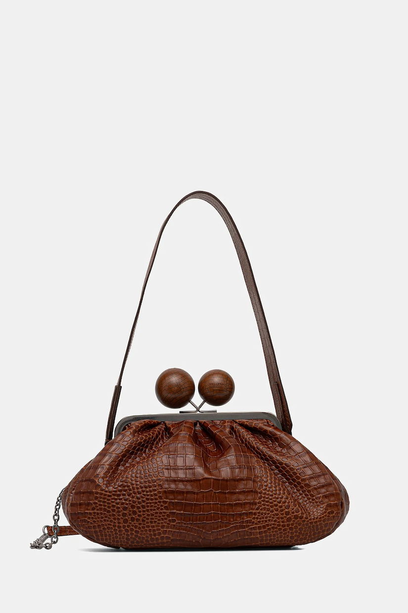 Weekend Max Mara poșetă de piele ALISSO culoarea maro, 2615511194600