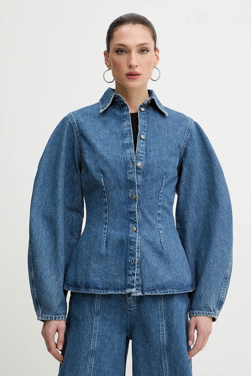 Rotate cămașă jeans cu guler clasic, slim, 1151701602