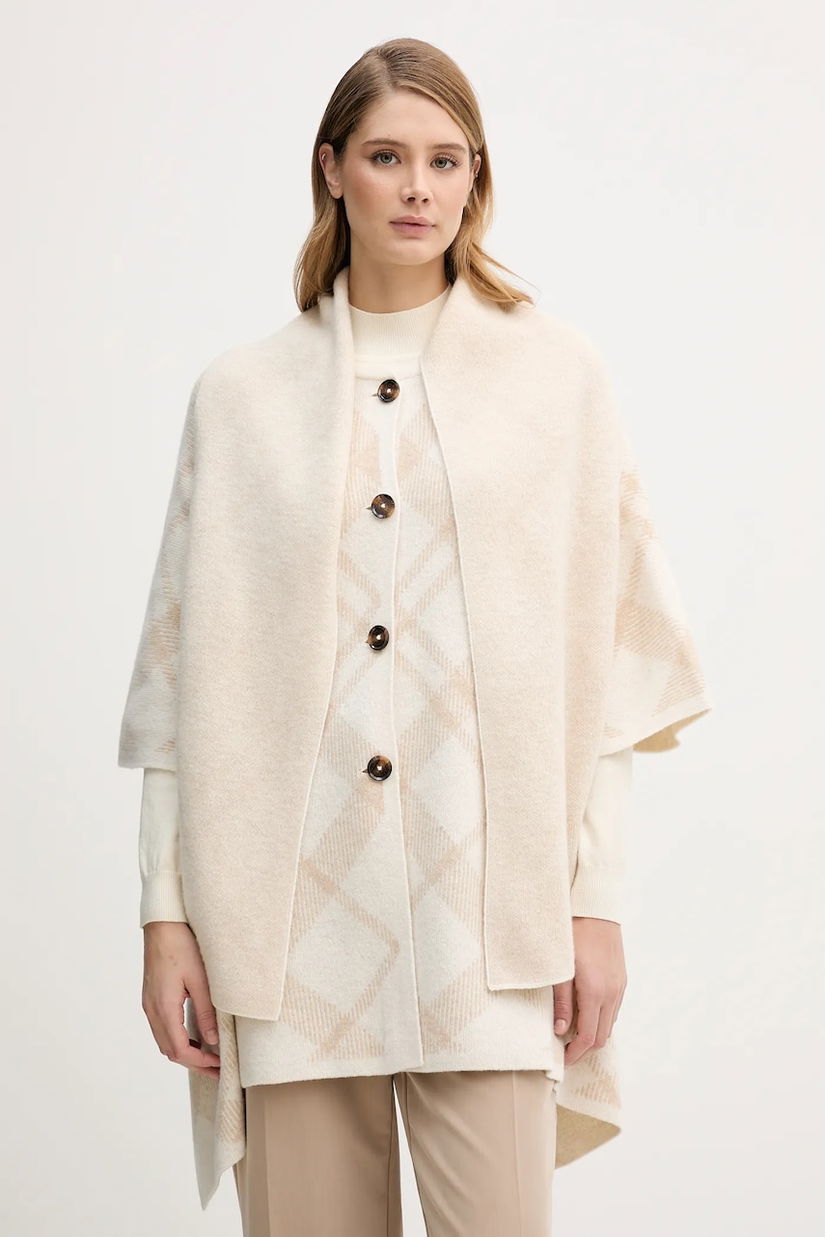 Barbour cardigan din amestec de lână Vienna culoarea bej, LKN1734