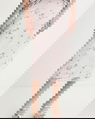 Rotate fustă culoarea roz, midi, creion, 1153623077