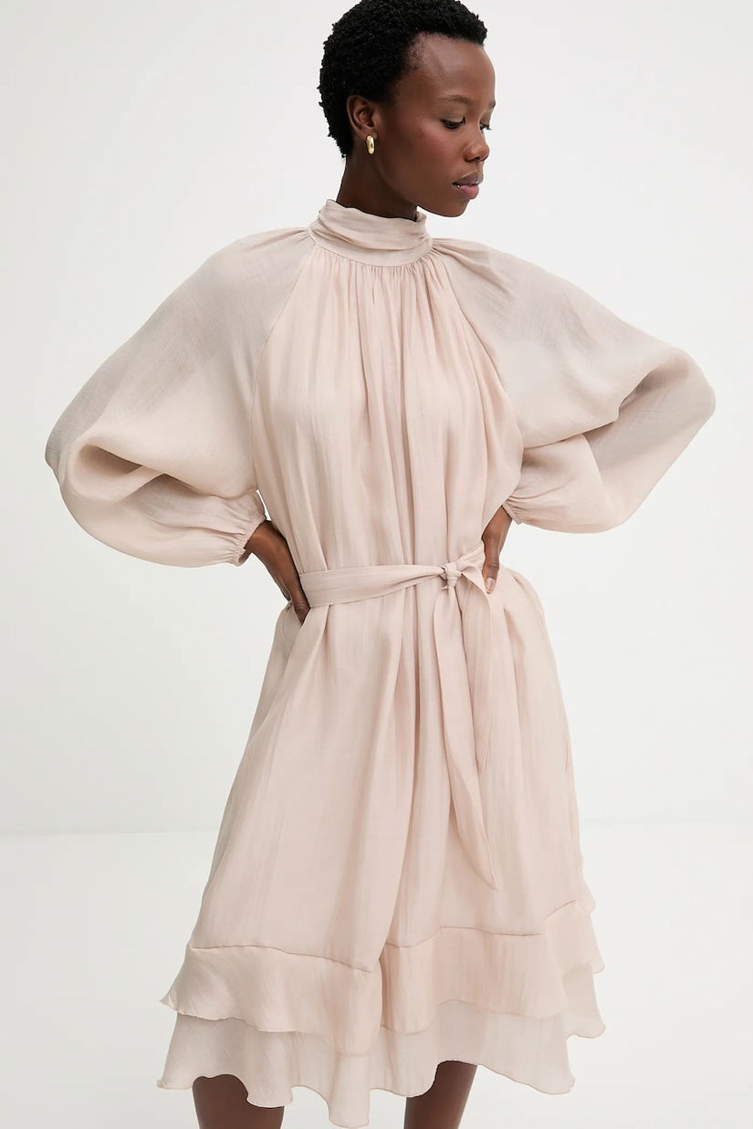 Answear.LAB rochie culoarea bej, mini, evazati