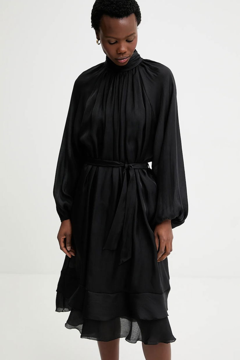 Answear.LAB rochie culoarea negru, mini, evazati