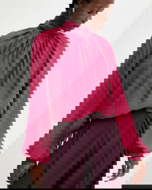 Answear.LAB bluza culoarea bordo, neted