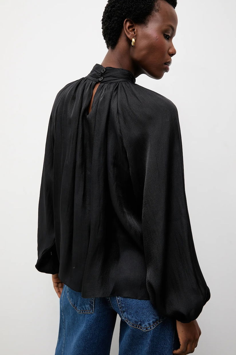 Answear.LAB bluza culoarea negru, neted