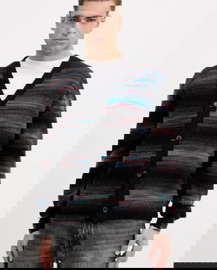 Paul Smith cardigan din amestec de lână culoarea negru, M1R-568Z-T02830