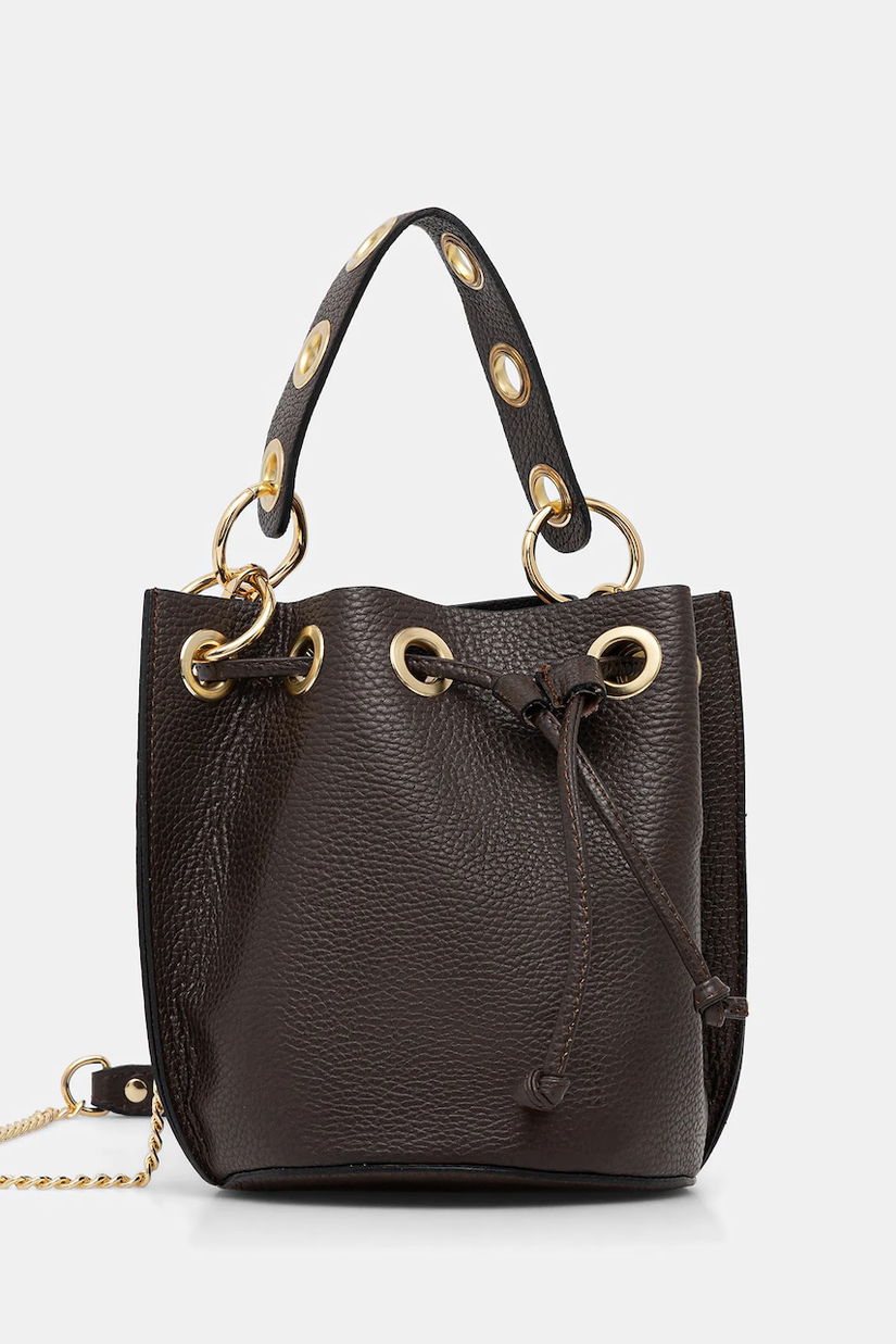 Answear.LAB poseta de piele culoarea bordo