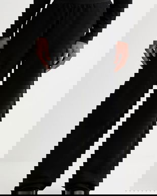 Heliot Emil pantaloni de trening din bumbac culoarea negru, uni, AW25_M_10_215_BLK01