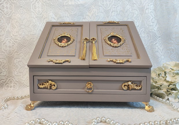 Organizator vintage din lemn-Baroque