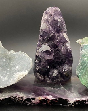 Set Cristale - Ametist&Celestina&&Fluorit - Decoratiune Pietre Semipretioase