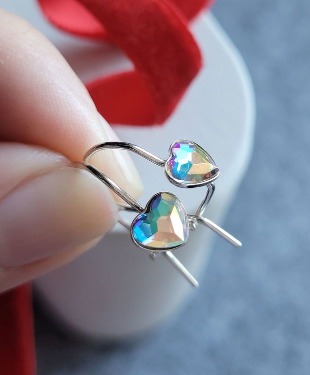 Broșă fundiță cu stea sidef și Swarovski Crystal