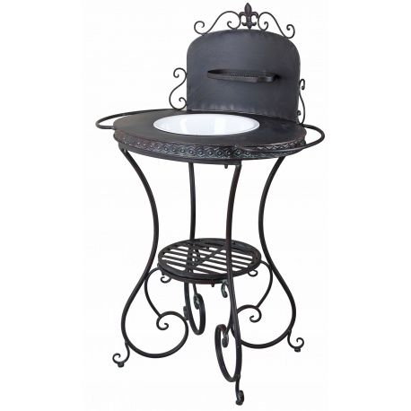 Lavoar cu un suport din fier forjat negru