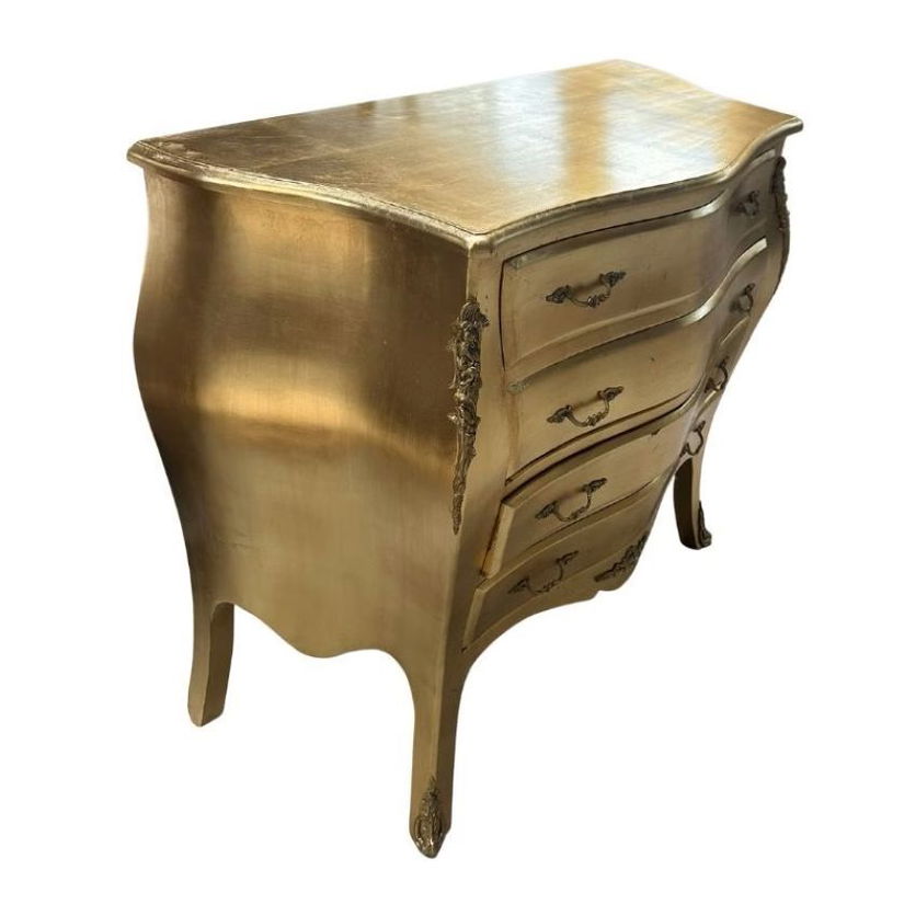 Comoda baroc din lemn masiv auriu