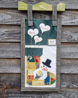 Decorațiune textilă de perete, tematică Crăciun