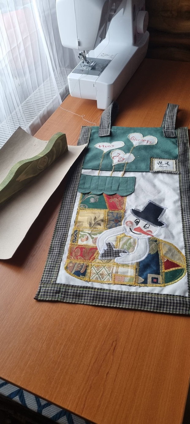 Decorațiune textilă de perete, tematică Crăciun