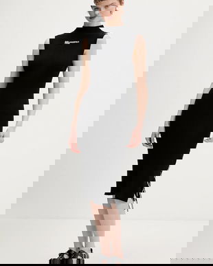 Karl Lagerfeld Jeans rochie culoarea negru, mini, mulata, B1W13041