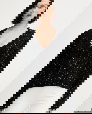 United Colors of Benetton pulover din amestec de lână culoarea negru, 1LPRD403G