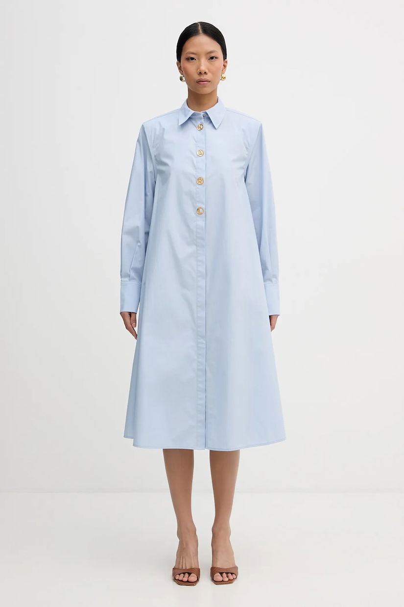 Karl Lagerfeld rochie din bumbac midi, oversize, B1W13026