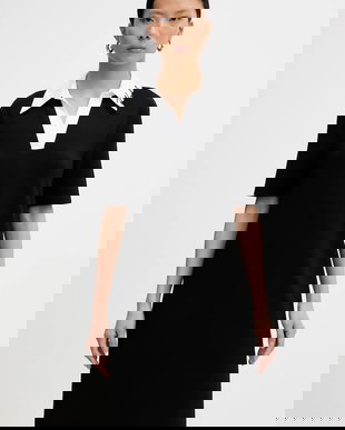 Karl Lagerfeld rochie SIGNATURE culoarea negru, mini, drept, B1W13029