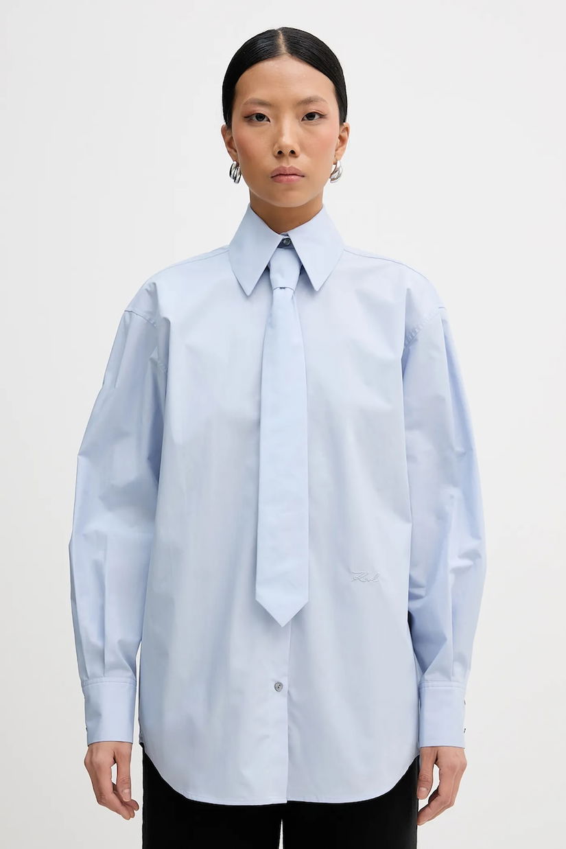 Karl Lagerfeld cămașă din bumbac cu guler clasic, relaxed, B1W11002