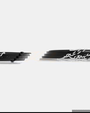 Karl Lagerfeld curea de piele K/SIGNATURE culoarea negru, B1W33101