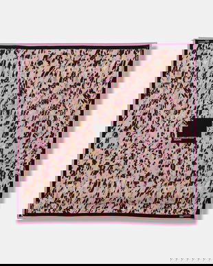 Karl Lagerfeld Jeans eșarfă culoarea roz, cu model, B1W33090