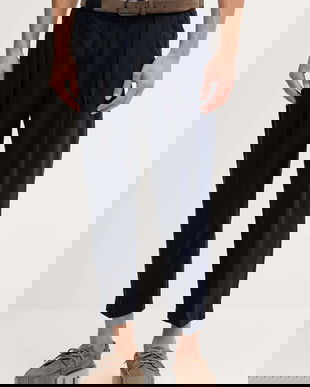 United Colors of Benetton pantaloni de bumbac pantaloni scurți albaștri drepti pentru bărbați 4EA5UF05S