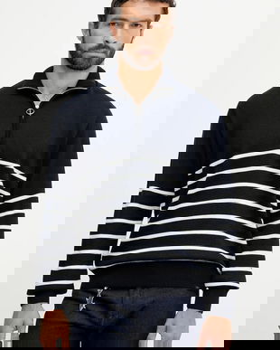 Paul&Shark pulover de lână light, cu guler, 15311142