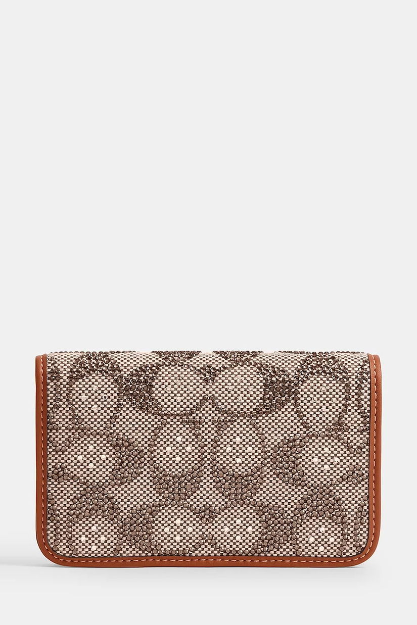 Coach portofel de piele culoarea maro, CCD16