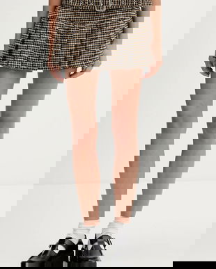 The Ragged Priest fustă culoarea maro, mini, evazati, RPAW251057WV