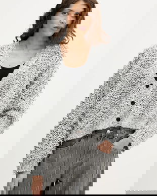 The Ragged Priest cardigan culoarea gri, călduros, RPAW251085KW