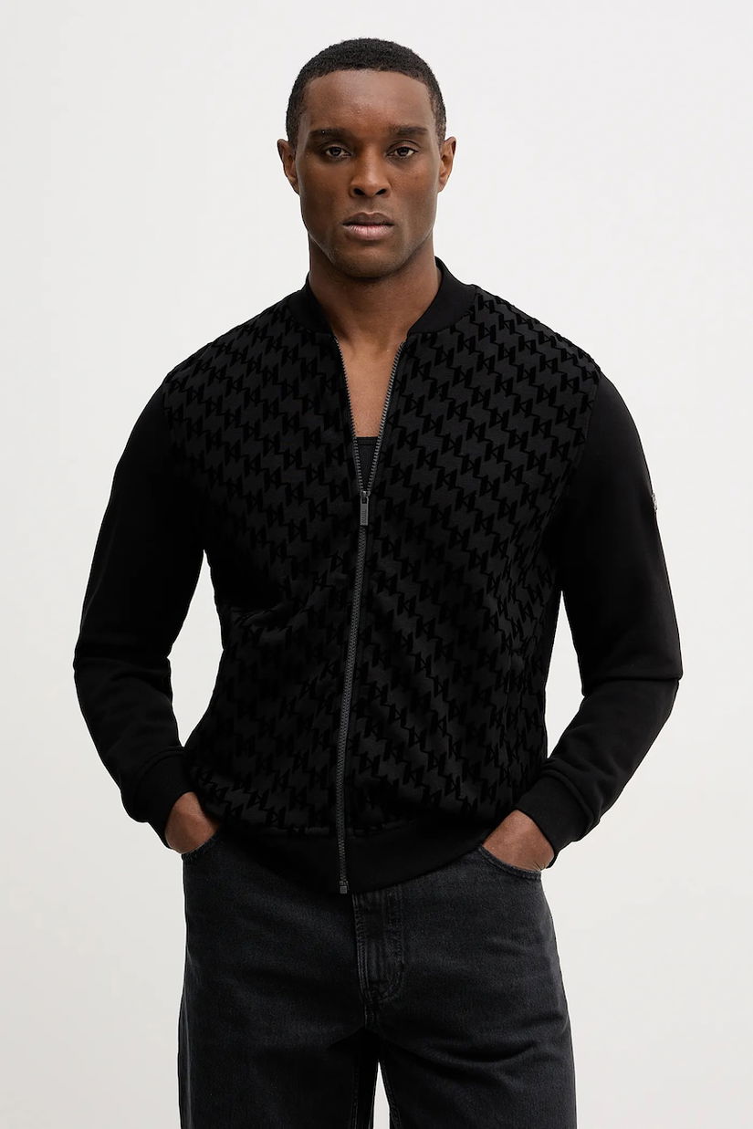 Karl Lagerfeld bluză culoarea negru, 561910.705002